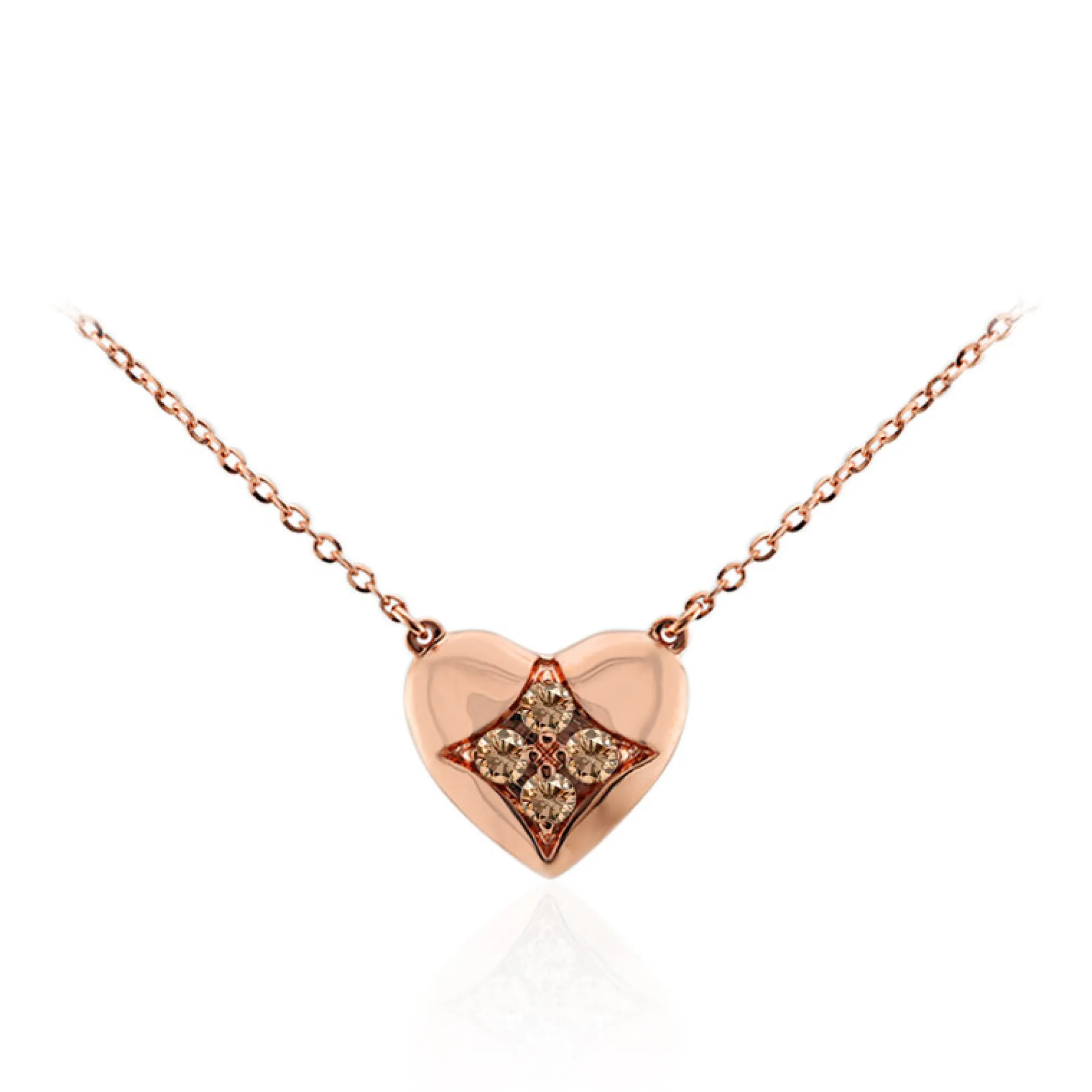 SI1 Argyle-Rose de France-Brillant-Goldhalskette