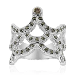 SI1 Argyle-Rose de France-Brillant-Silberring
