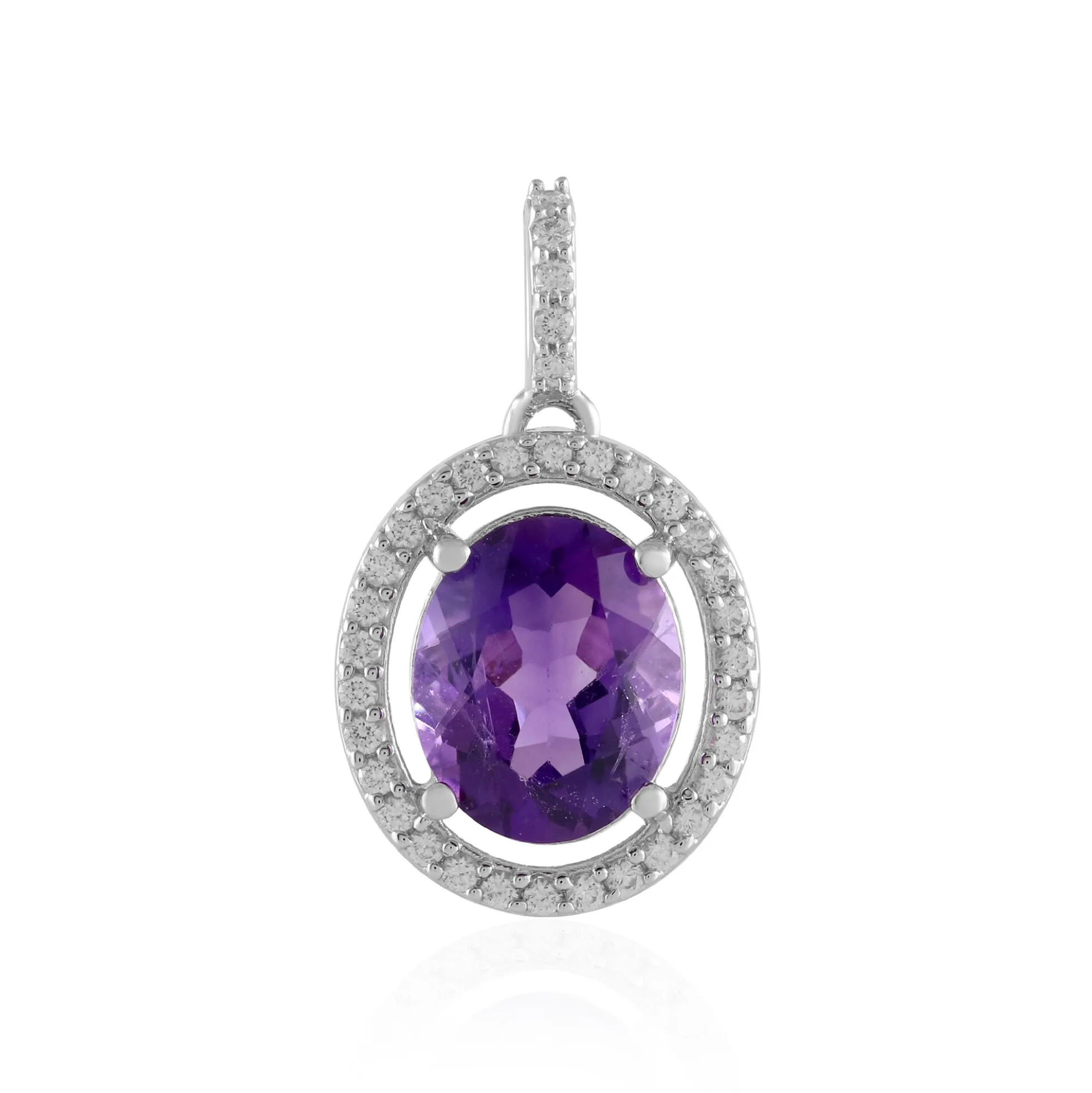 Sibirischer Amethyst-Silberanhänger