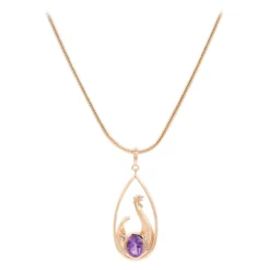 Sibirischer Amethyst-Silberhalskette