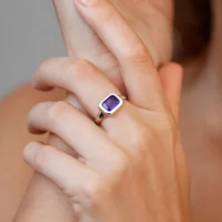 Sibirischer Amethyst-Silberring