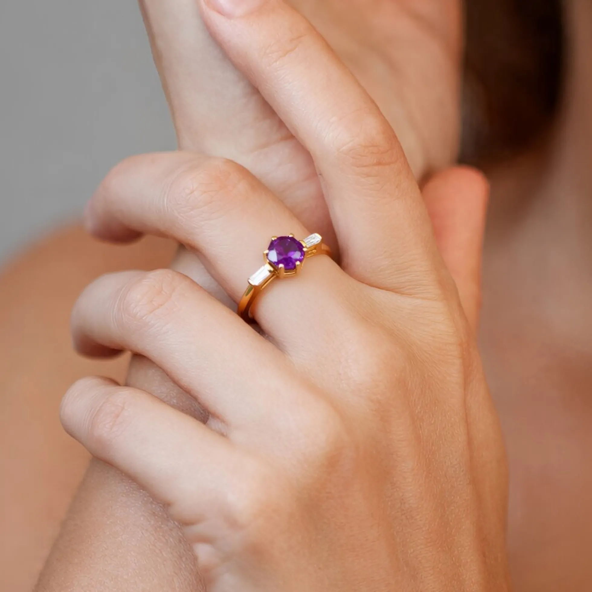 Sibirischer Amethyst-Silberring