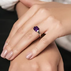 Sibirischer Amethyst-Silberring