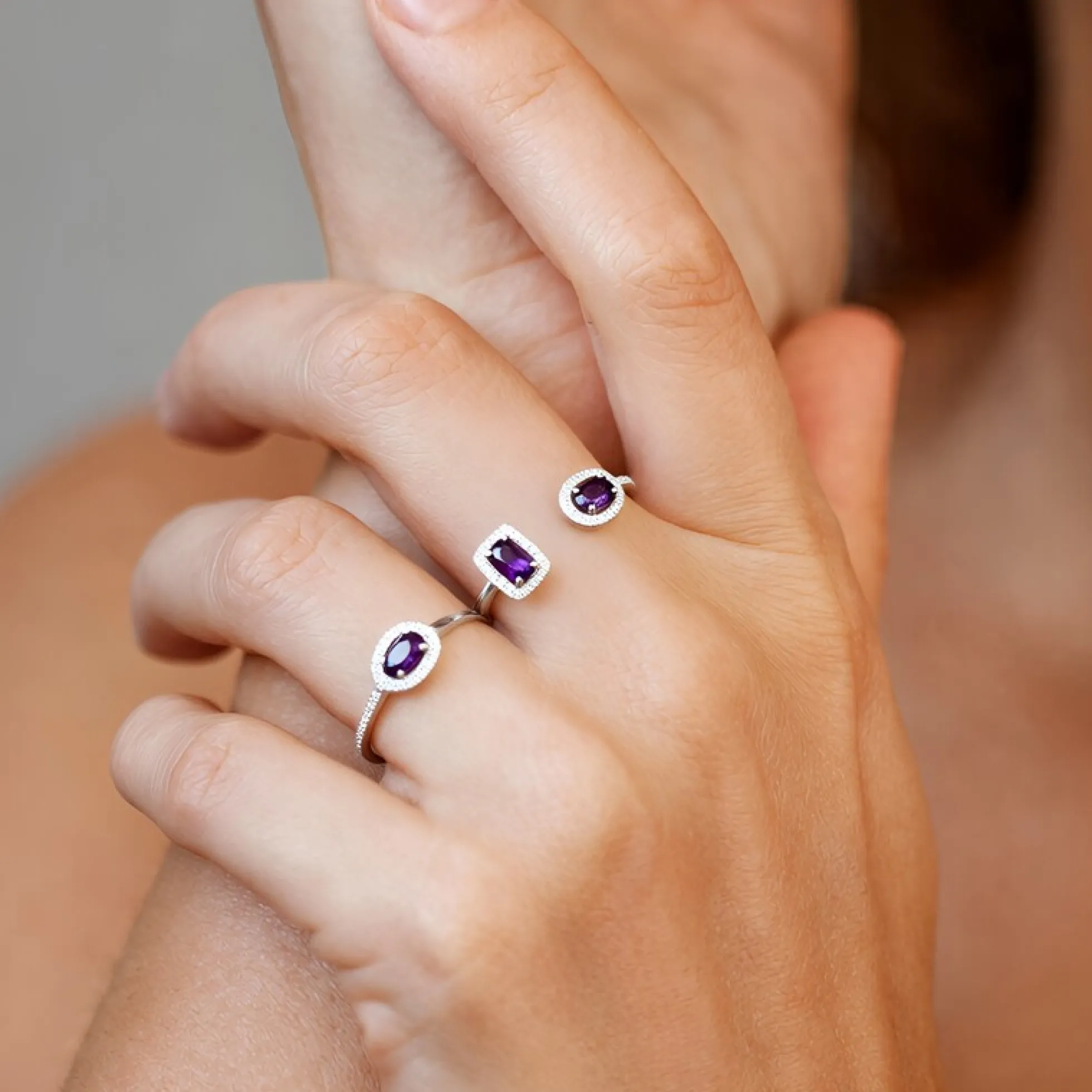 Sibirischer Amethyst-Silberring