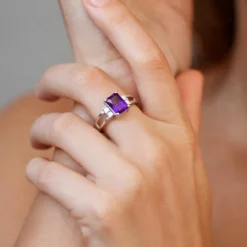 Sibirischer Amethyst-Silberring