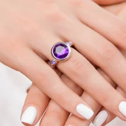 Sibirischer Amethyst-Silberring