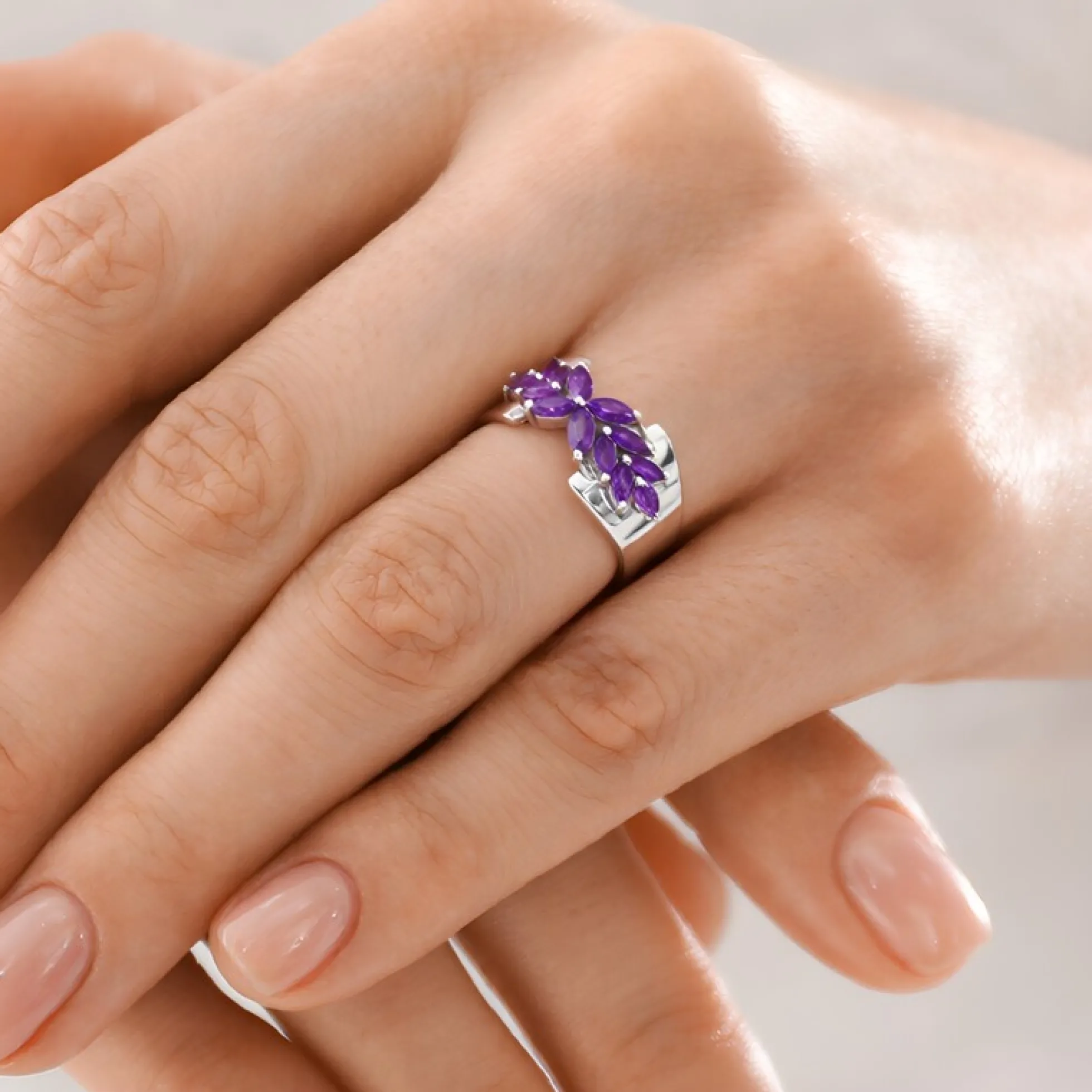 Sibirischer Amethyst-Silberring