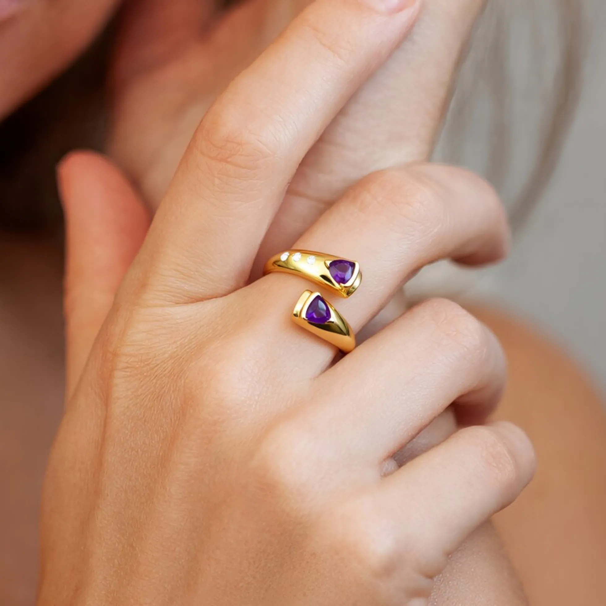 Sibirischer Amethyst-Silberring
