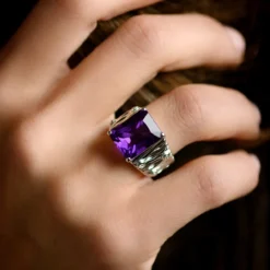 Sibirischer Amethyst-Silberring