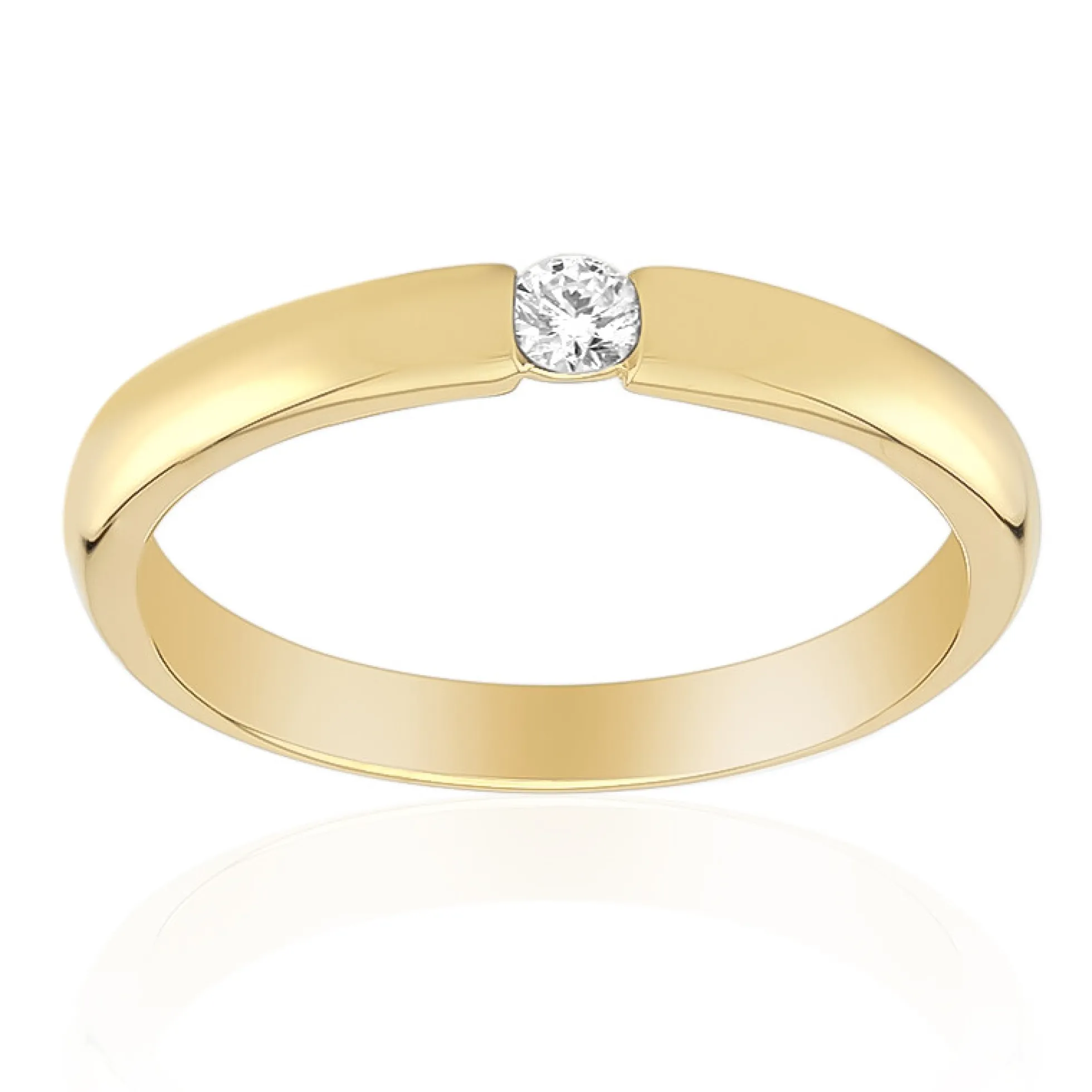 SI1 (G) Brillant-Silberring