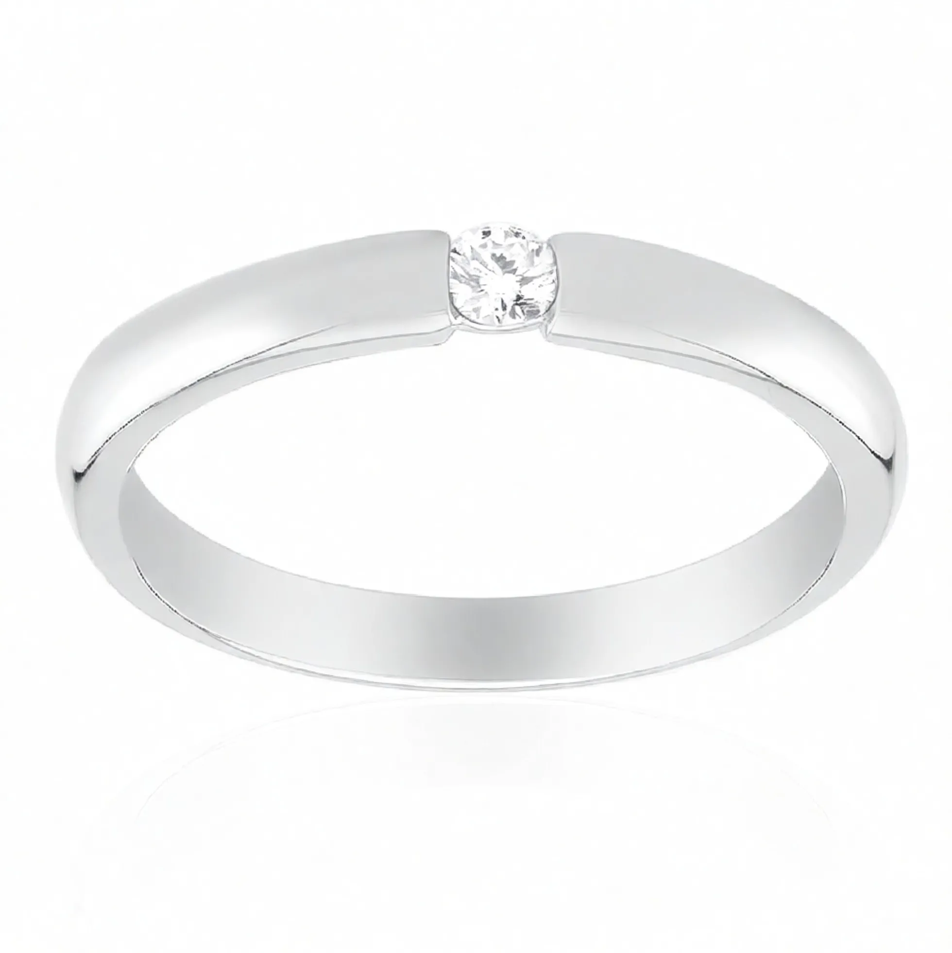 SI1 (G) Brillant-Silberring