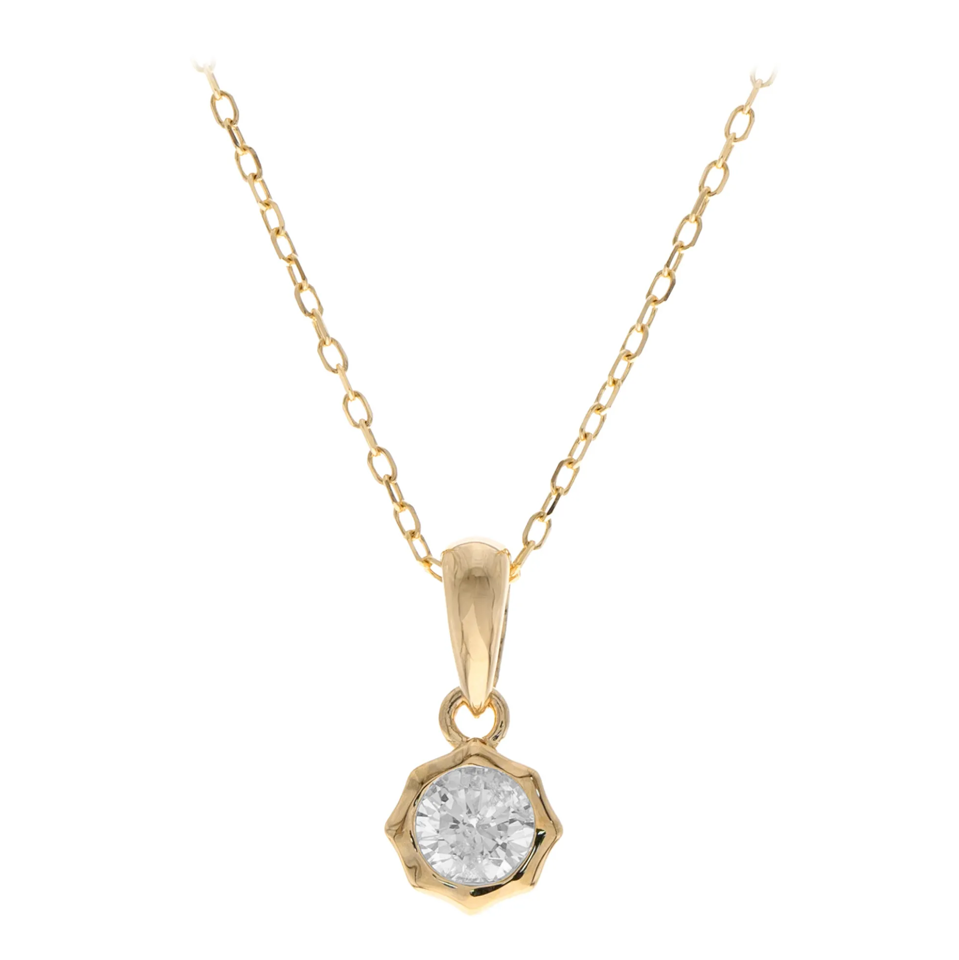 SI1 (H) Brillant-Goldhalskette