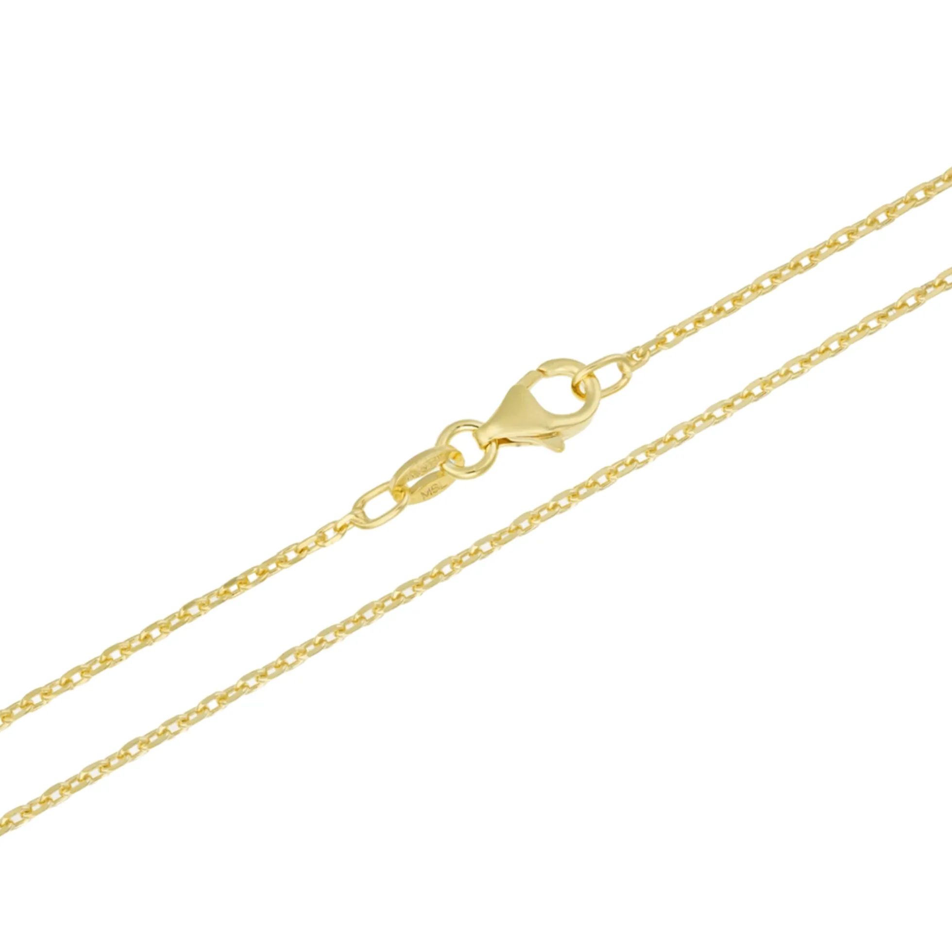 Silber-Ankerkette - 3,5 g - 60 cm - vergoldet