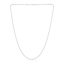 Silber-Criss-Cross-Kette - 3,92 g - 45,5 cm - rhodiniert