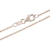 Silber-Criss-Cross-Kette - 3,6 g - 60 cm - rosévergoldet
