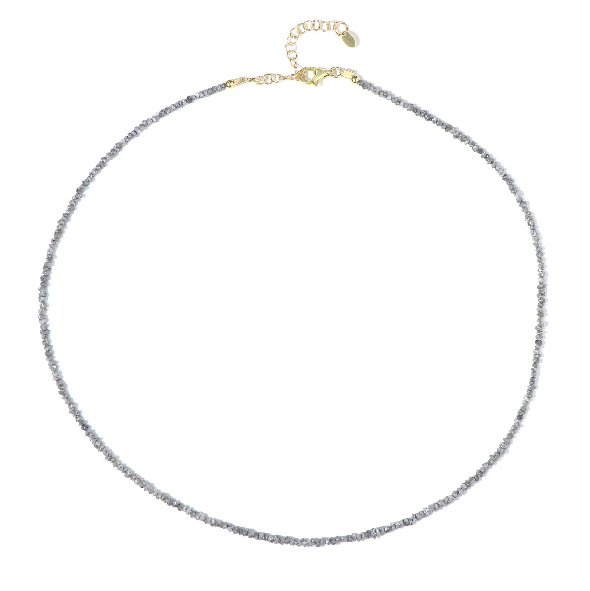 Silberfarbener Diamant-Silberhalskette