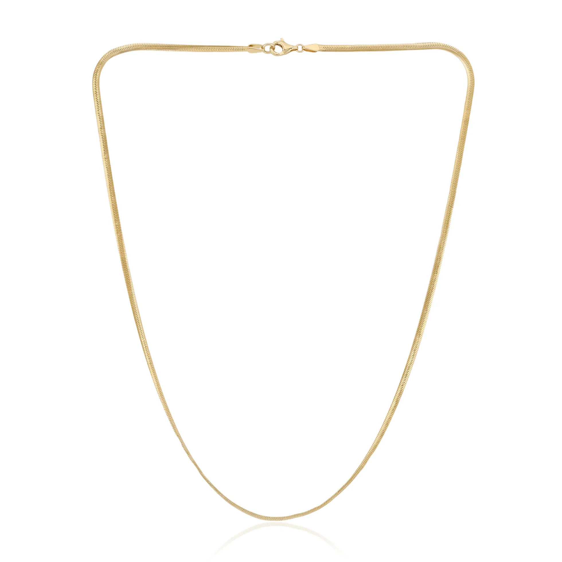 Silber-Herringbone-Kette - 4,56 g - 45,5 cm - vergoldet