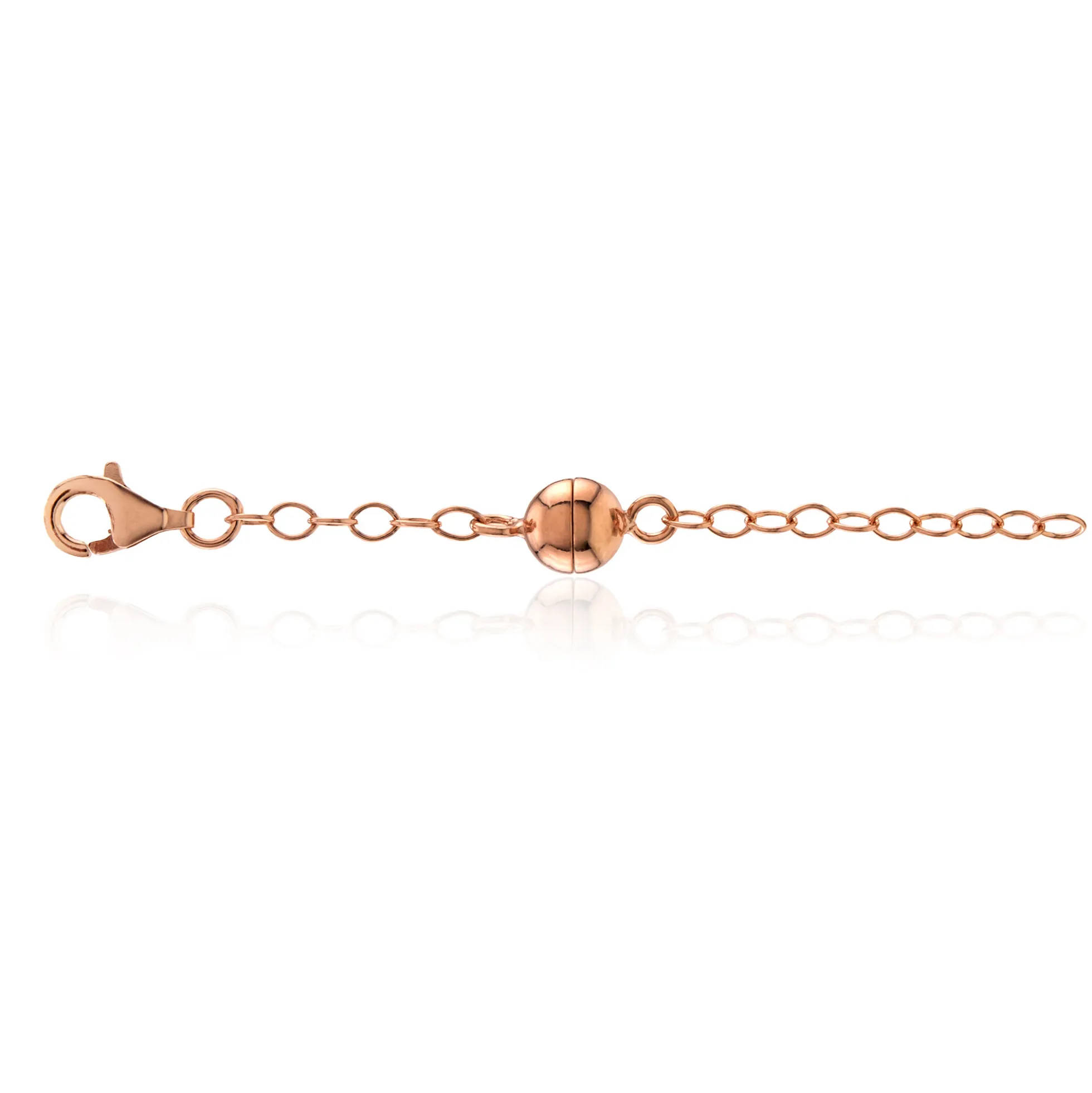 Silber-Magnetverschluss - 1,6 g - 6 cm - rosévergoldet
