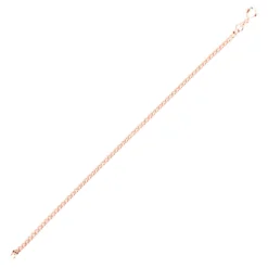 Silber-Panzerkette - 2,17 g - 50 cm - rosévergoldet
