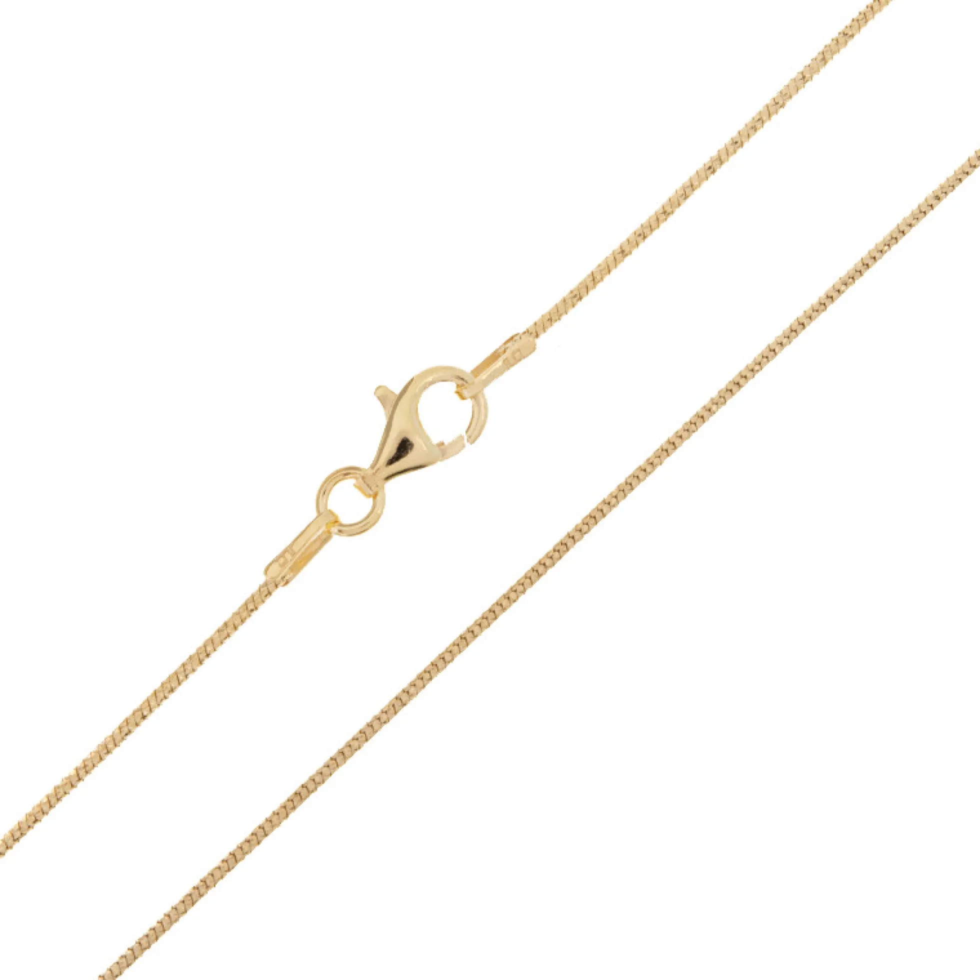 Silber-Schlangenkette - 70 cm - 4,32 g - vergoldet