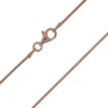 Silber-Zopfkette - 90 cm - 5,17 g - rosévergoldet