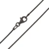 Silber-Zopfkette - 5,1 g - 70 cm - rutheniert