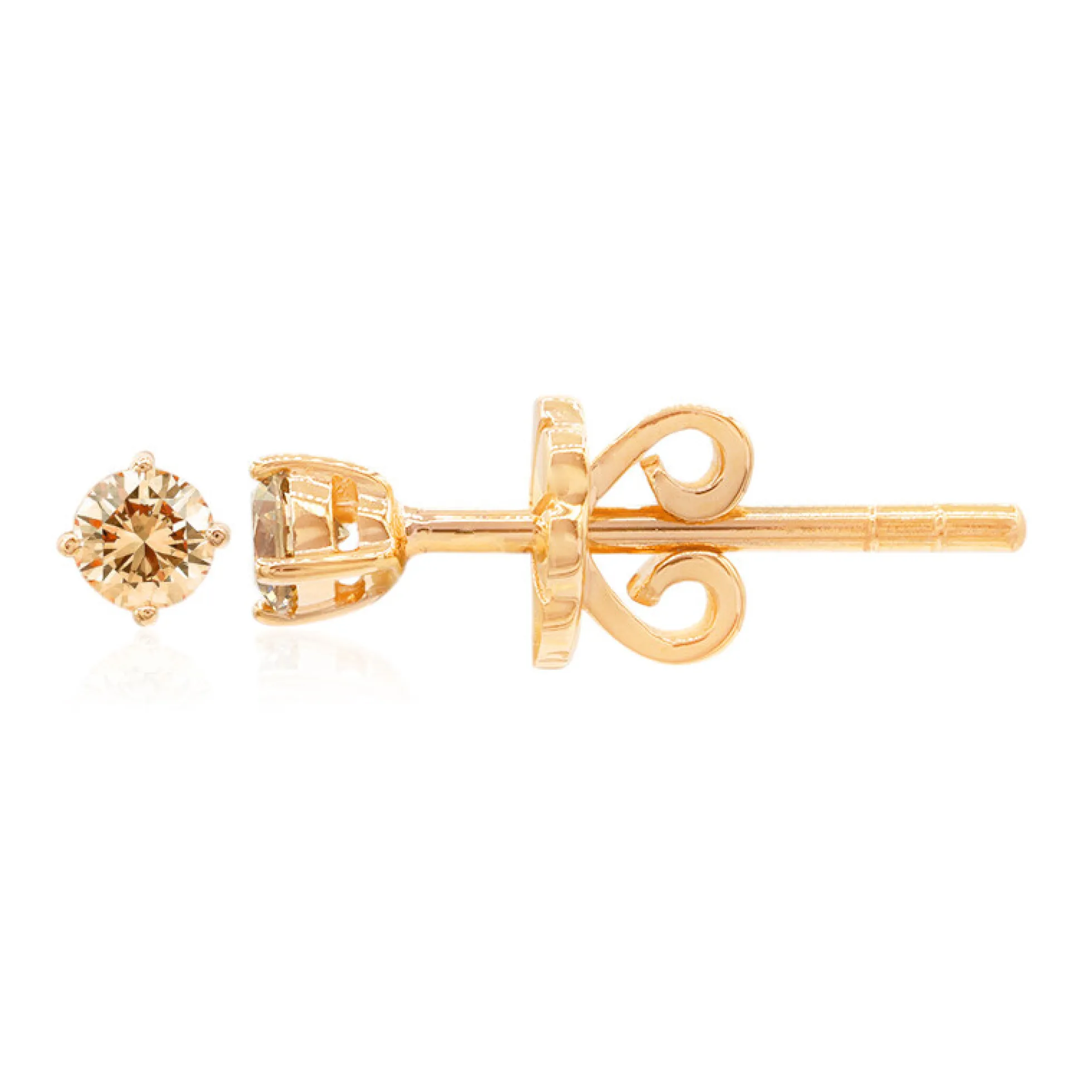 SI Rose de France-Brillant-Goldohrringe