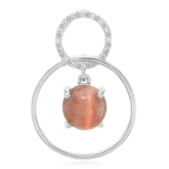 Skapolith-Katzenauge-Silberanhänger