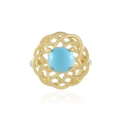 Sleeping Beauty-Türkis-Silberring
