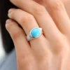 Sleeping Beauty-Türkis-Silberring