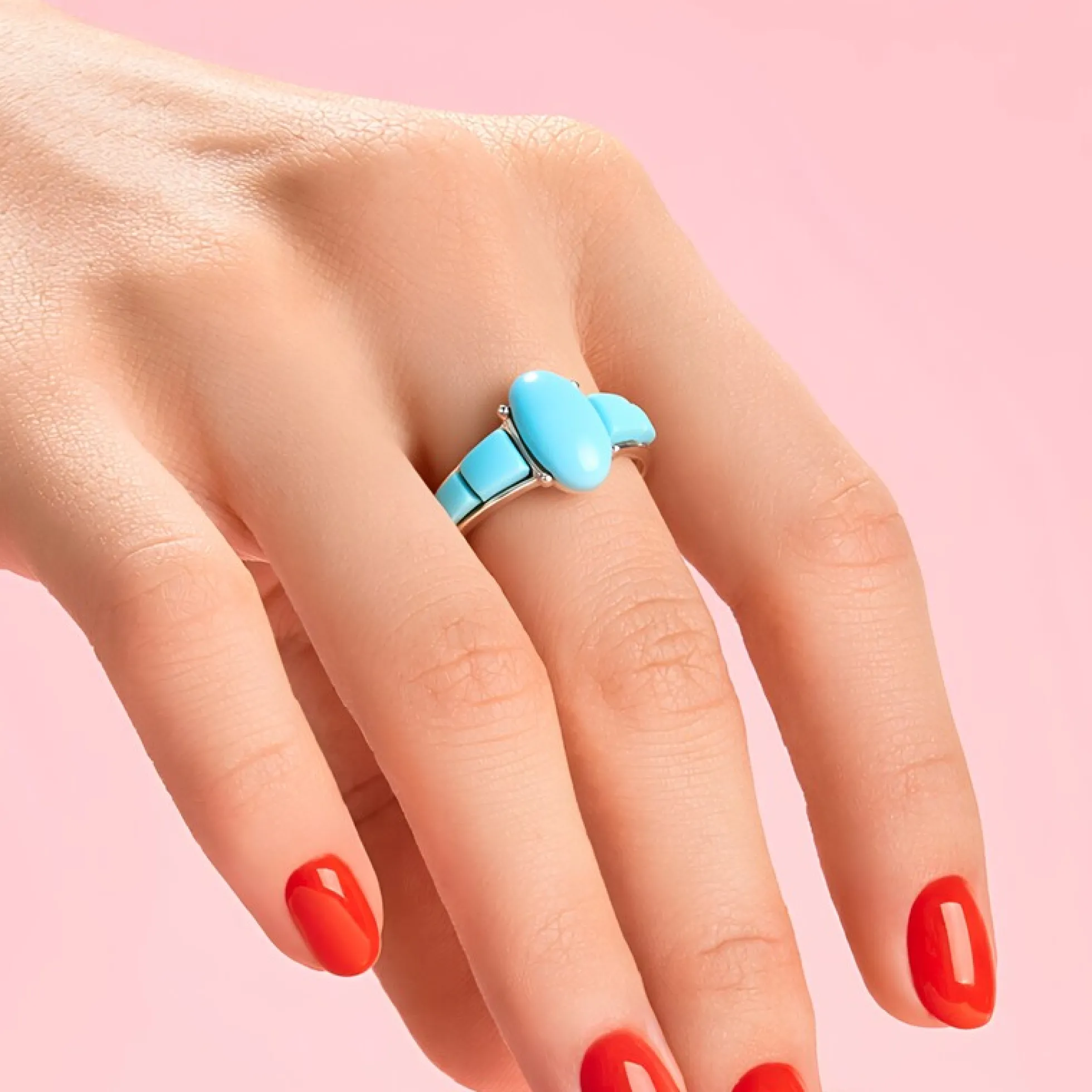 Sleeping Beauty-Türkis-Silberring (Faszination Türkis)