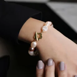 Süßwasserzuchtperlen-Silberarmband