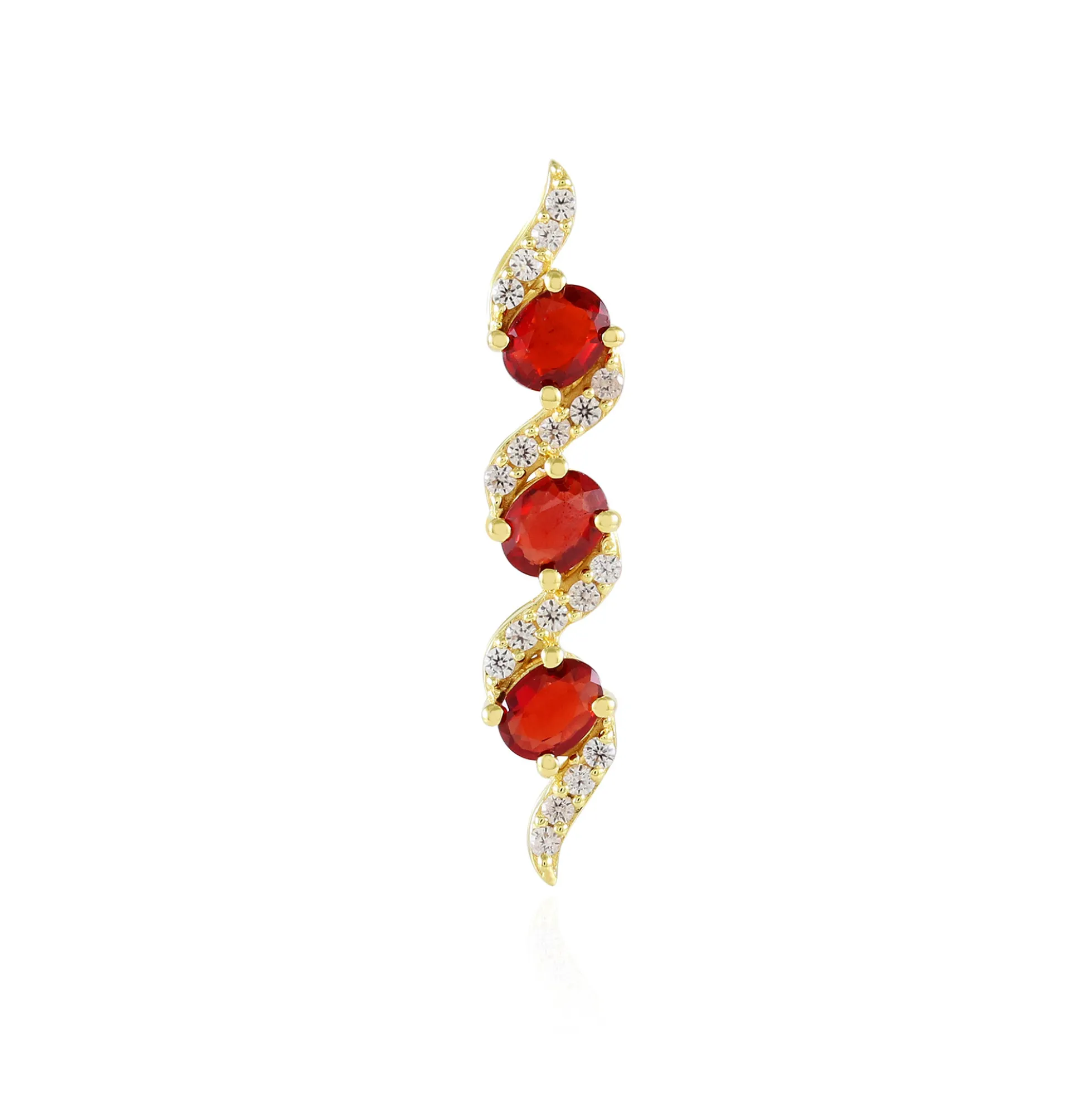 Tansania-Rubin-Silberanhänger