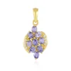 Tansanit-Silberanhänger