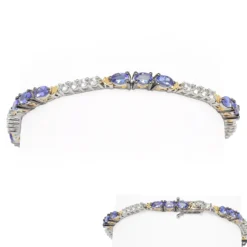 Tansanit-Silberarmband
