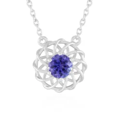Tansanit-Silbercollier
