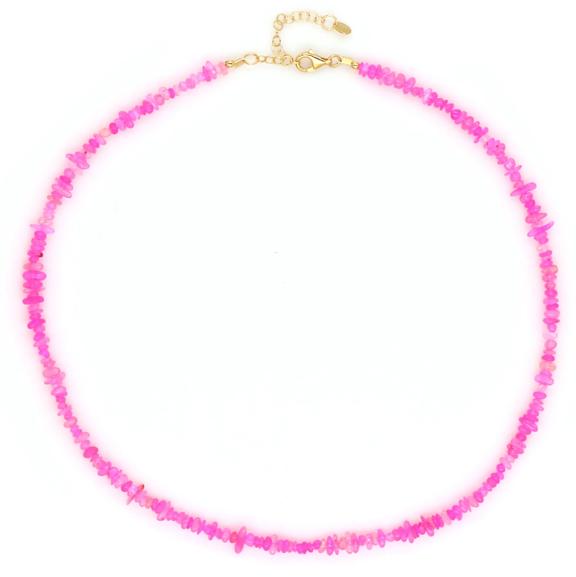 Äthiopischer Pinkfarbener Opal-Silberhalskette