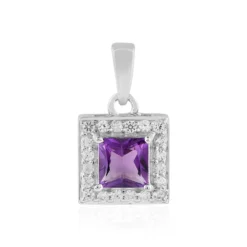 Uruguay-Amethyst-Silberanhänger