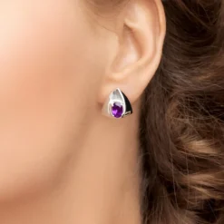 Uruguay-Amethyst-Silberohrringe