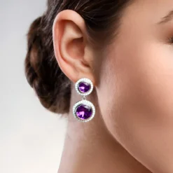 Uruguay-Amethyst-Silberohrringe