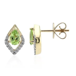 Wagogo-Peridot-Goldohrringe