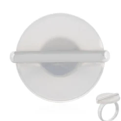 Weißer Achat-Silberring
