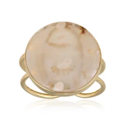 Weißer Achat-Silberring