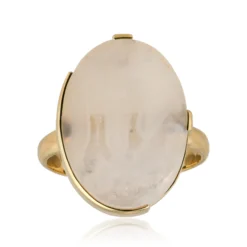 Weißer Achat-Silberring