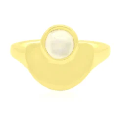 Weißer Opal-Silberring