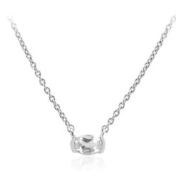 Weißer Topas-Silbercollier