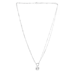 Weißer Topas-Silbercollier