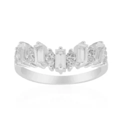 Weißer Topas-Silberring