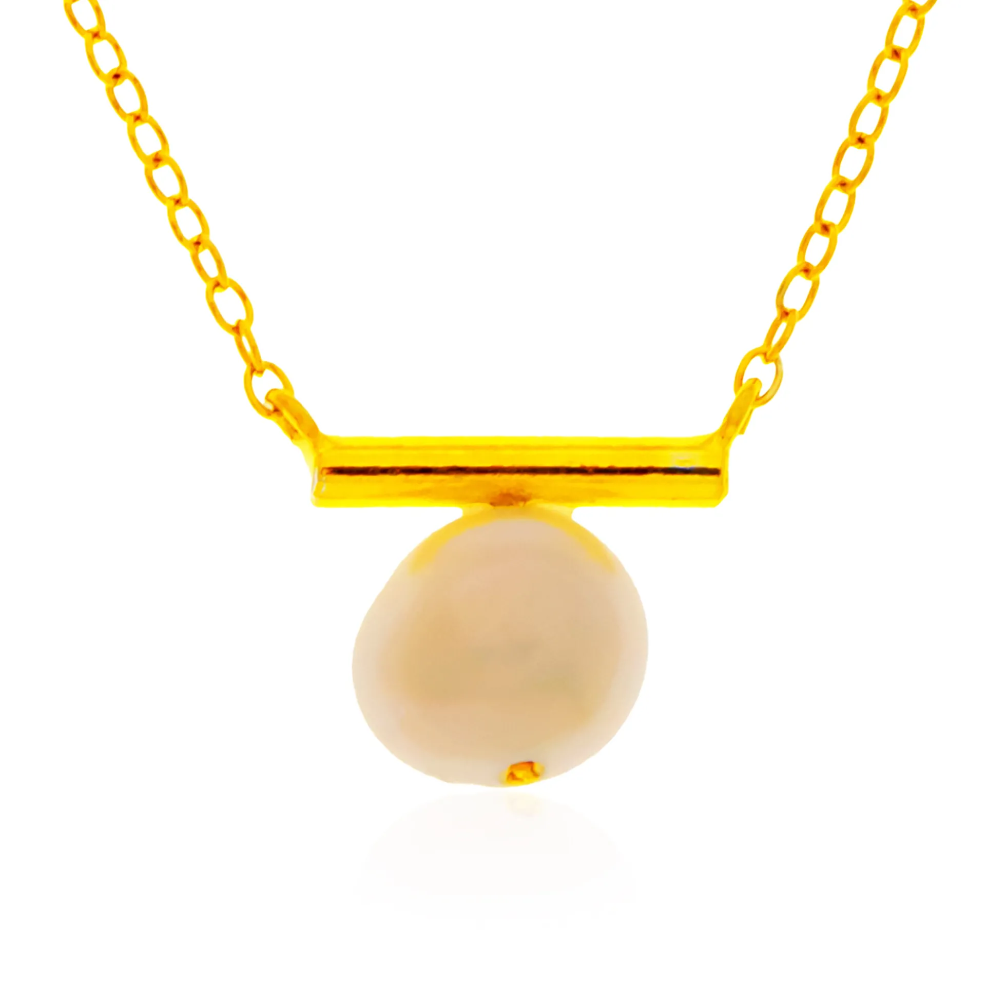 Weiße Süßwasserzuchtperlen-Silbercollier