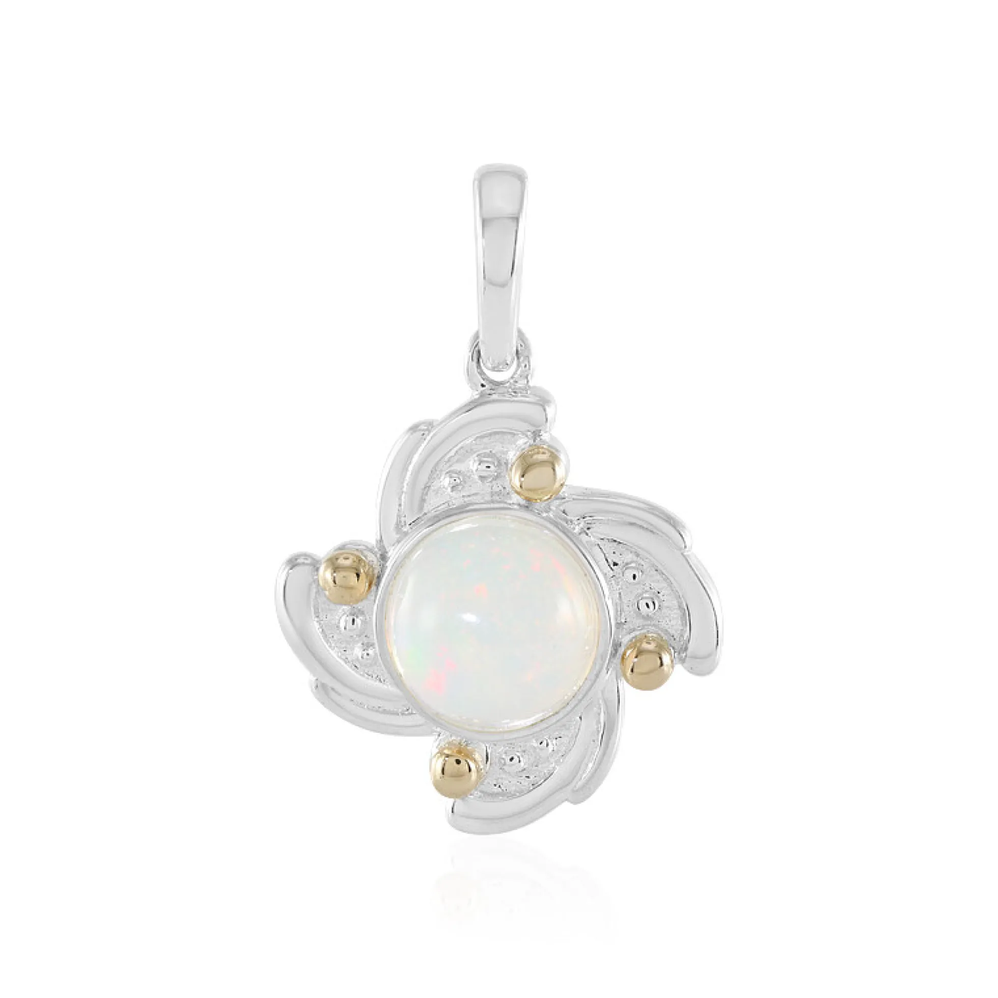 Welo-Opal-Silberanhänger mit Gold